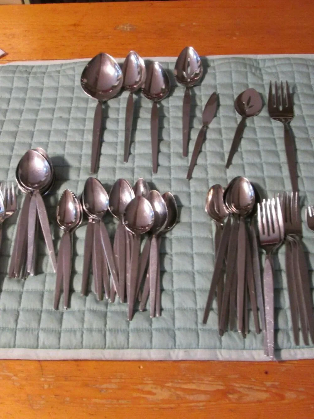 vtg Oneida Community MCM stainless flatware Satinque 81 pc
